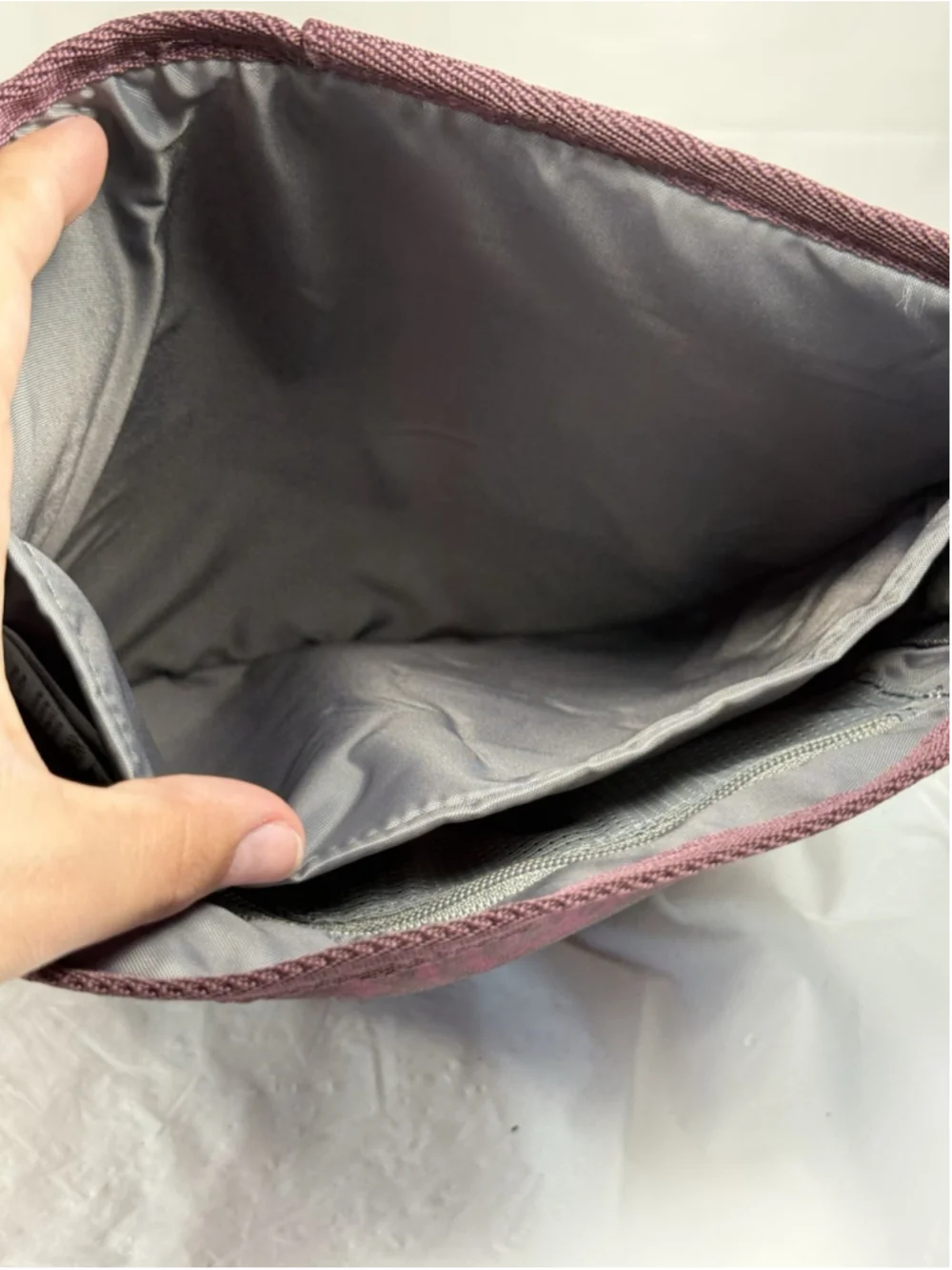 Eddie Bauer Connect Tech Crossbody Bag Burgundy leaf print Travel Tablet Purse